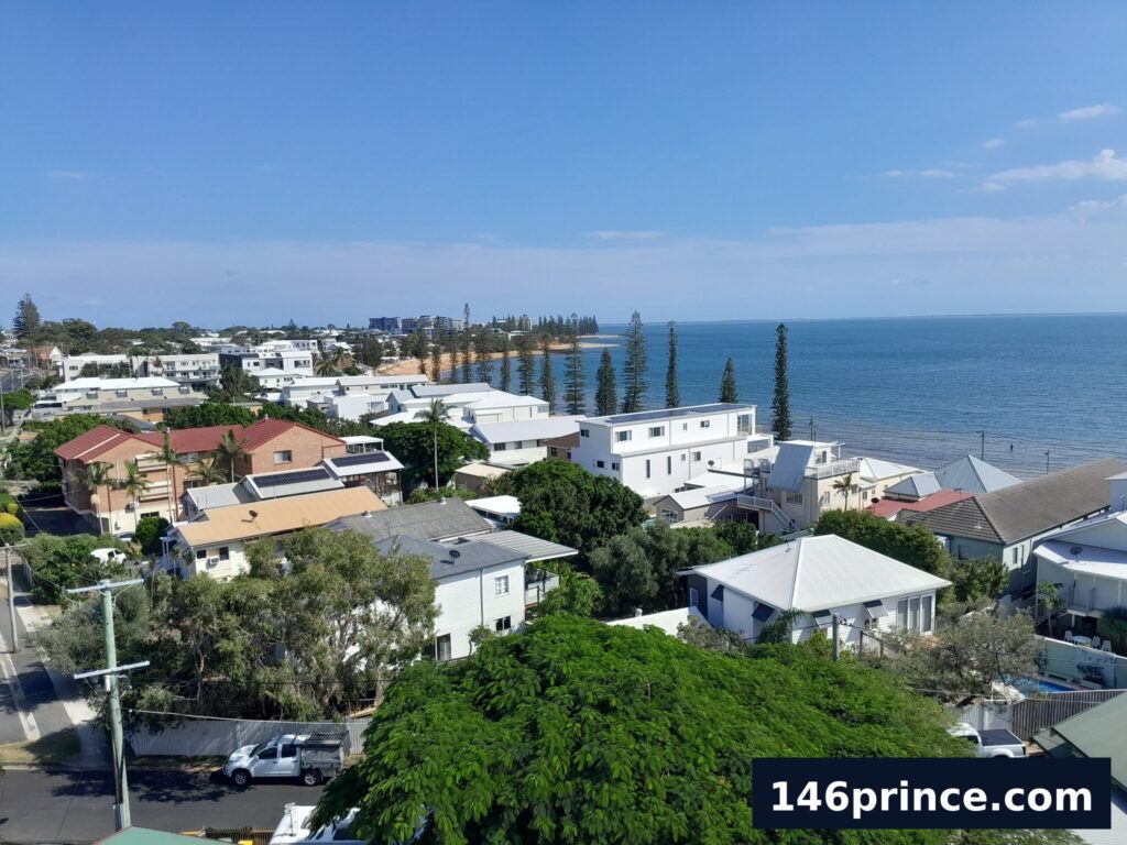 View of Scarborough Beach from top floor viewing platform